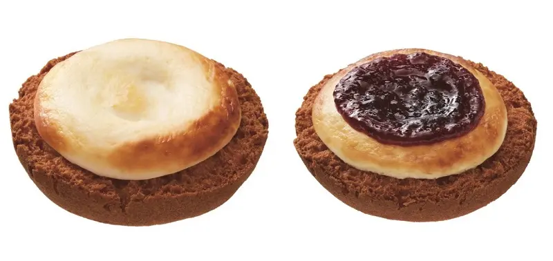 『BAKE CHEESE TART』とのコラボドーナツ「ベイク チーズタルトドーナツ」と「ベイク チーズタルトドーナツブルーベリー」