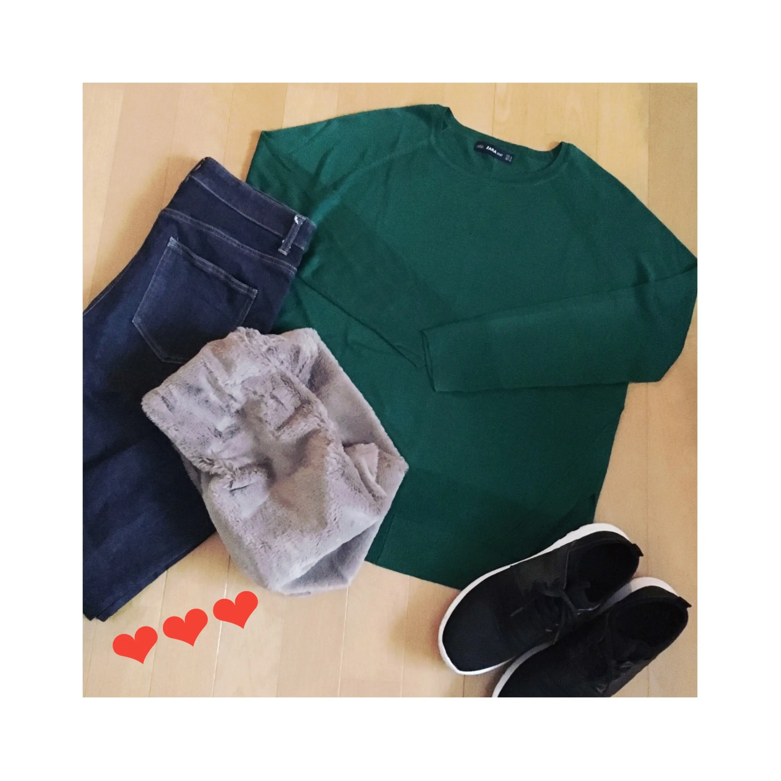 ダークカラーコーデが多めの秋冬、《ビビットカラーで一気に華やかに★》【ZARA】で見つけた¥1990ニットが優秀です❤️_2