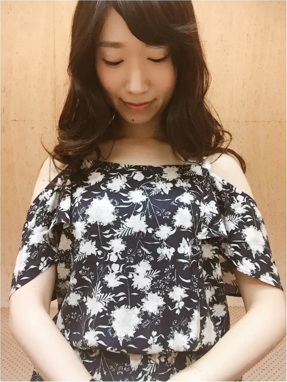 【FLOVE】今井華ちゃんプロデュース☆小花柄の “オフショルフレアロンパース”をGETしました♡≪samenyan≫_6