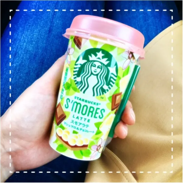 春だよ!スタバだよ♡《コンビニ限定》スターバックスコーヒー スモアラテ マシュマロ&チョコレートは甘党さん必見!!_1