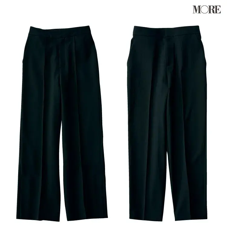 ストレートタイプに似合うノーリーズソフィー、MEW'S REFINED CLOTHESのパンツ