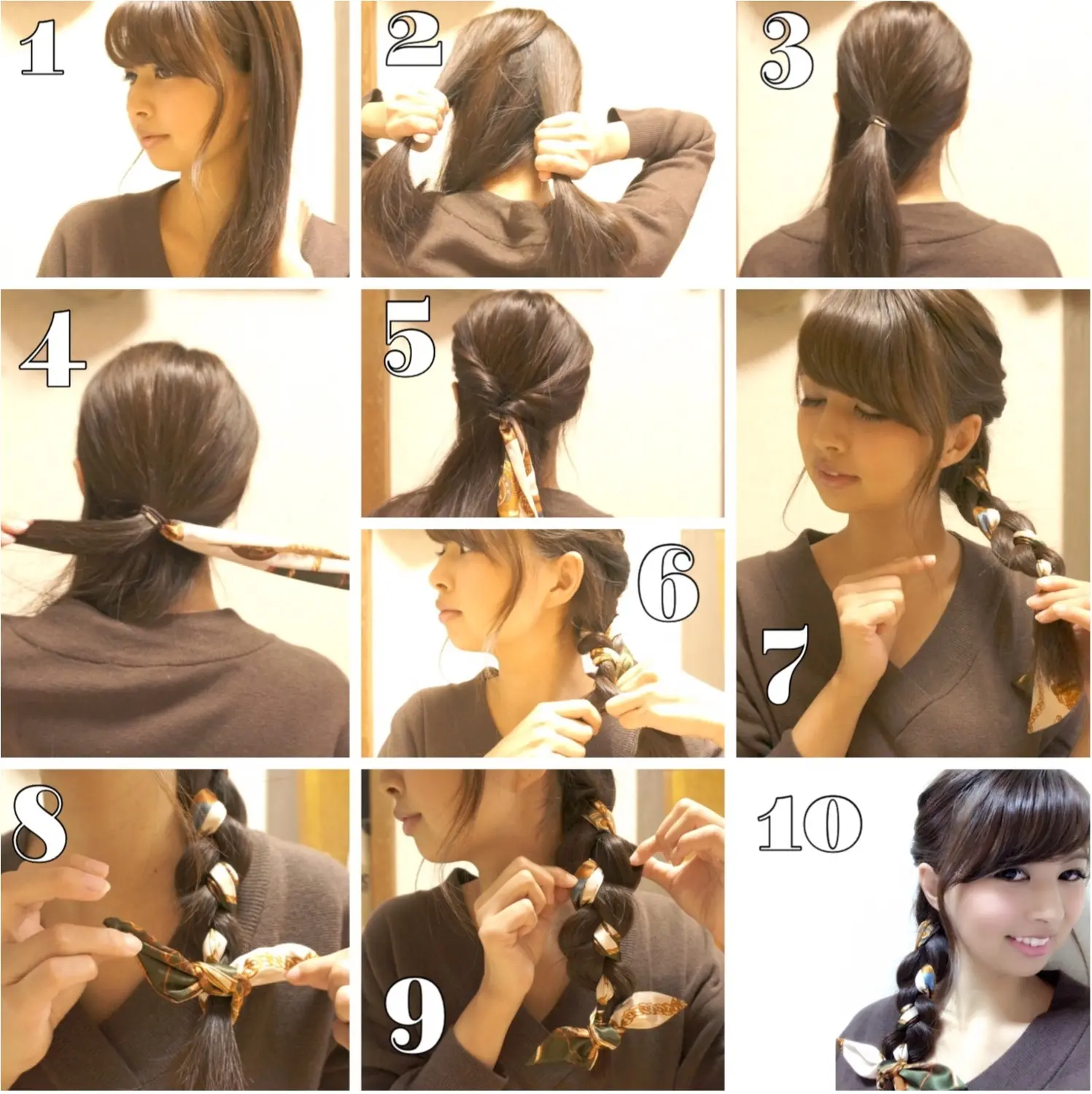 《いつものヘアアレンジがワンランクアップ♪ 》今旬【スカーフ】を使ったヘアアレンジが可愛い♡不器用さんでもOKな簡単アレンジ3選教えちゃう(*´∀`)_6