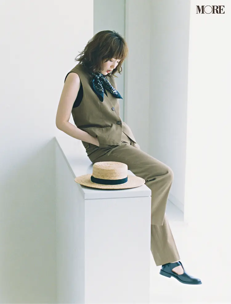 本田翼が秋の流行を着る! スタイリスト・石上美津江さんイチ押しのトレンドはチェック柄&アニマル柄_6