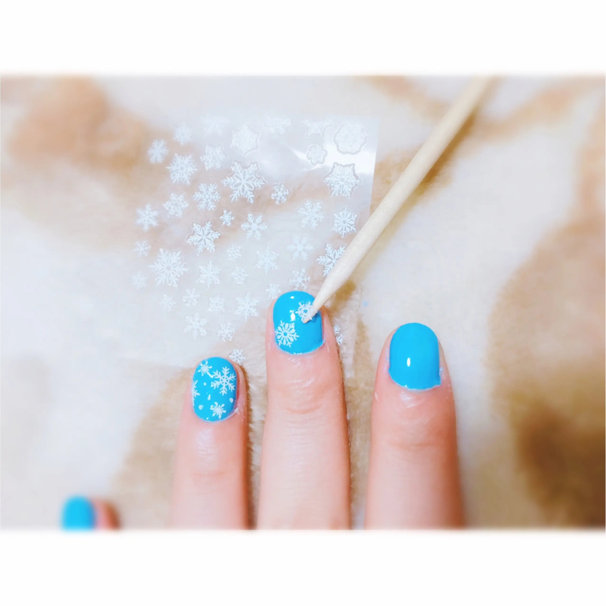 ▷ニットから見える【snow nail❄︎】_3
