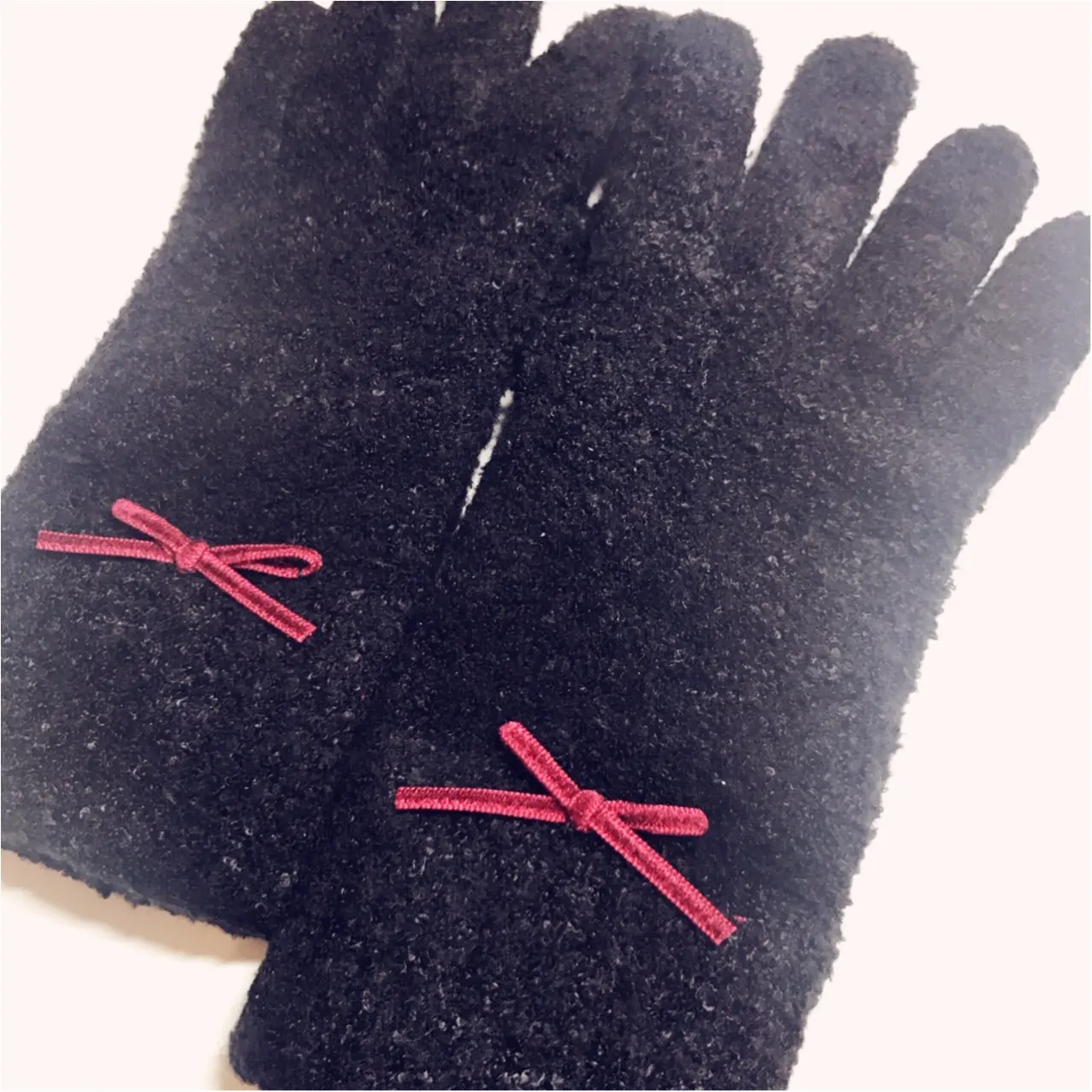 【ワンコインで簡単♪】シンプル手袋を可愛くリメイク❤︎_4