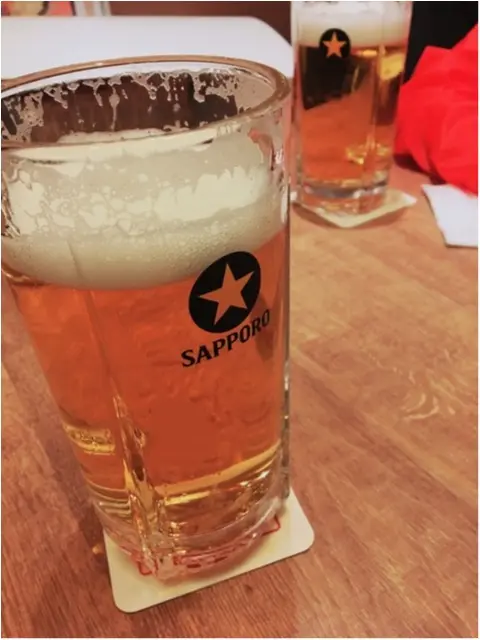 離陸前に《銀座ライオン》で【1リットルビール】ご馳走さまでした!!!_1