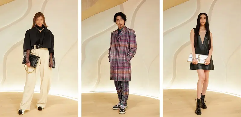 ルイ・ヴィトンのイベントに登場したローラさん、ディーン・フジオカさん、Kōki,さん