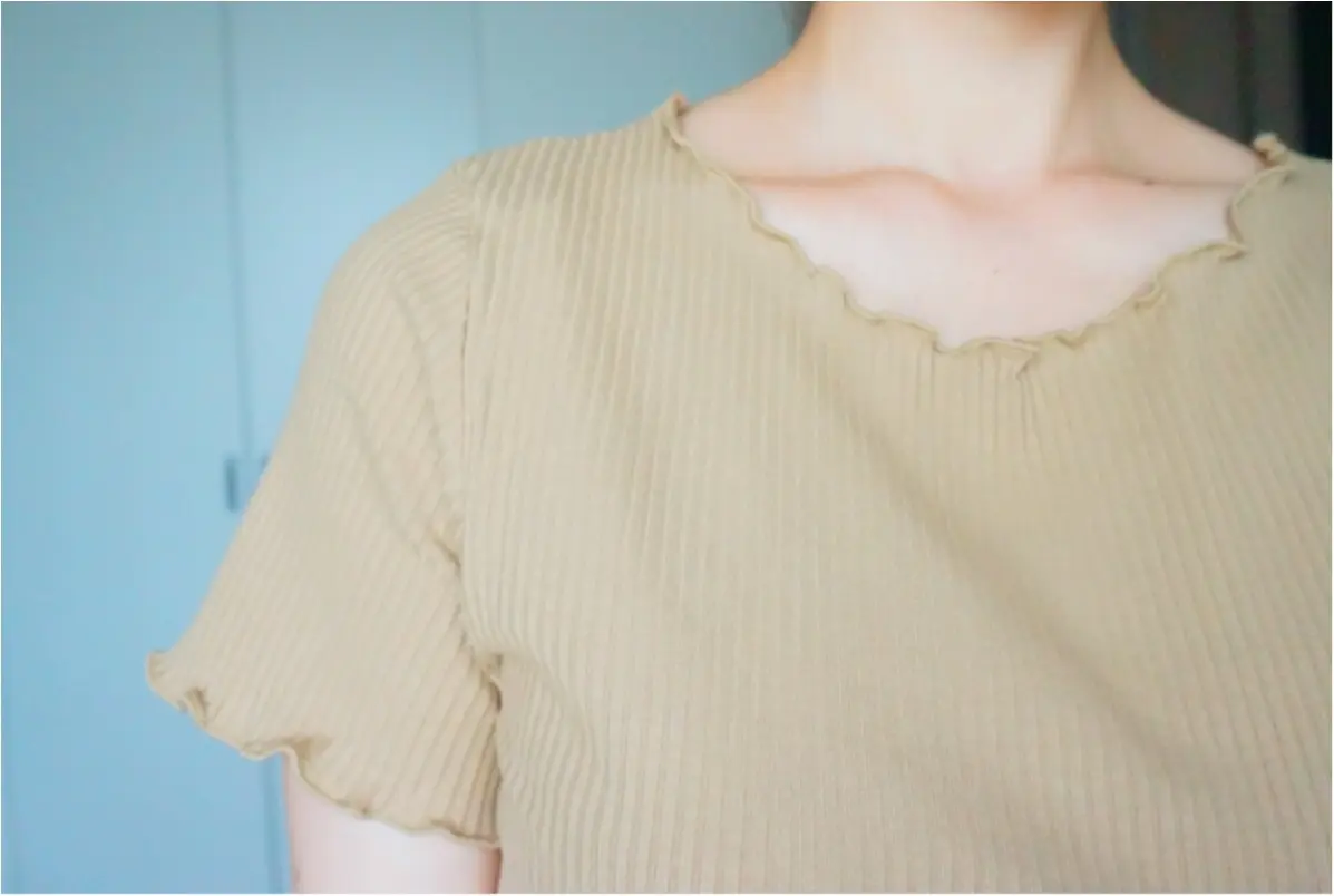 【Q♡code】UNIQLO《リブクルーネックT》×GU《デニムフロントボタンスカート》でプチプラコーデ❤️_7