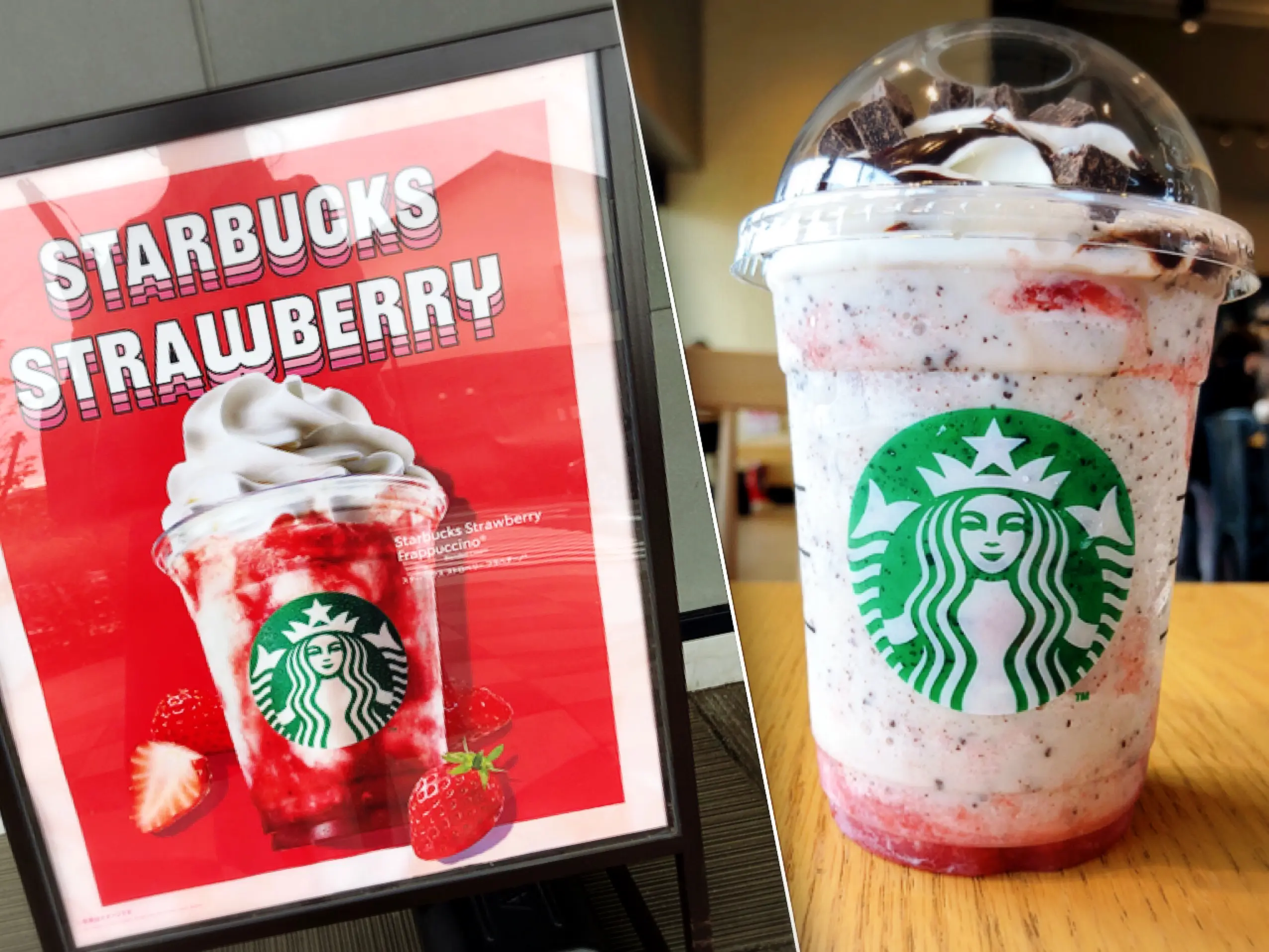 【#スタバ新作】店員さんオススメアレンジ♡いちご×チョコで贅沢パフェのようなフラペチーノ♩_5