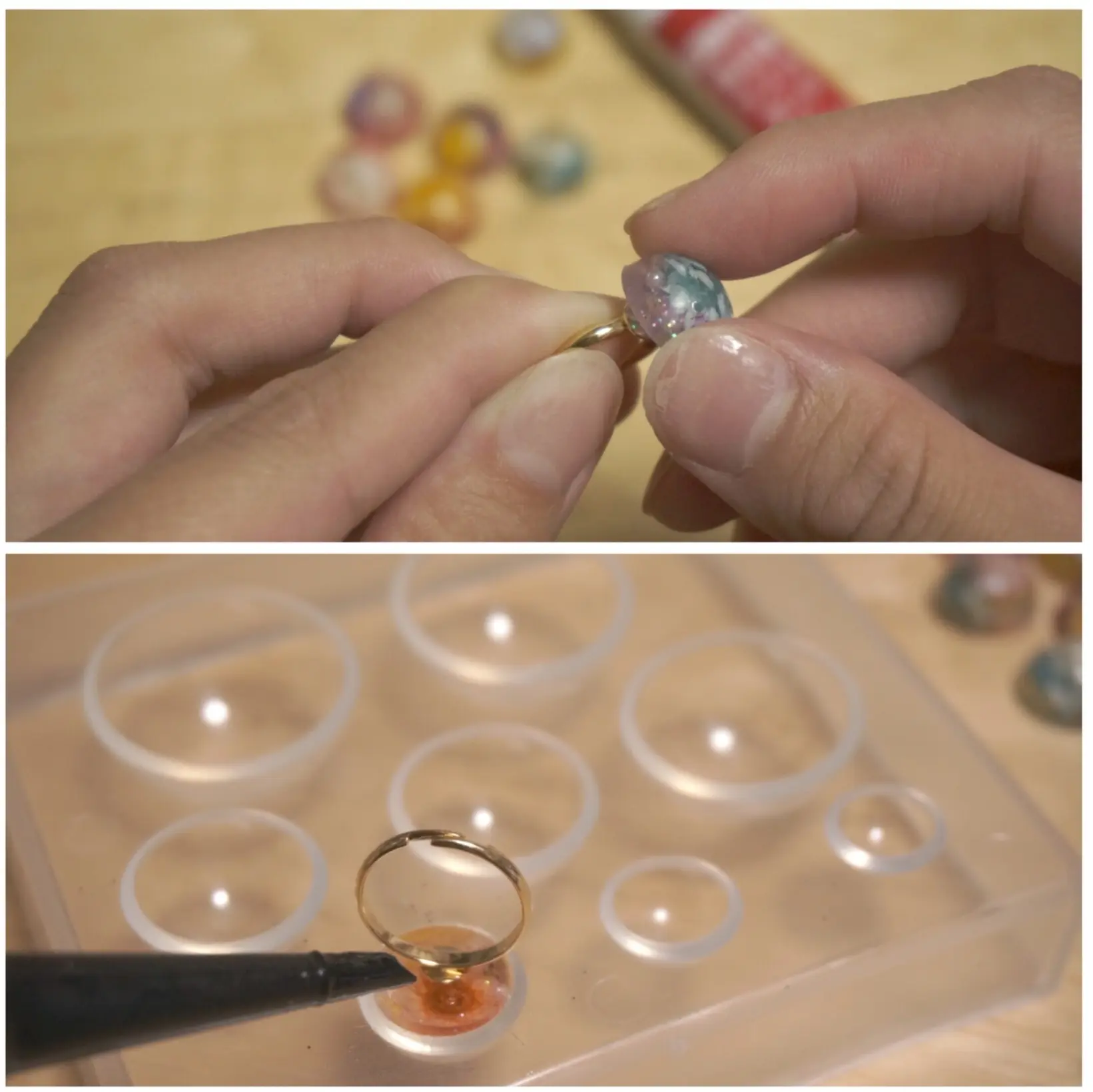 【UVレジン】と【スターフラワー】でピンキーピングを作ろうヾ(o´▽`)ノ゙_12