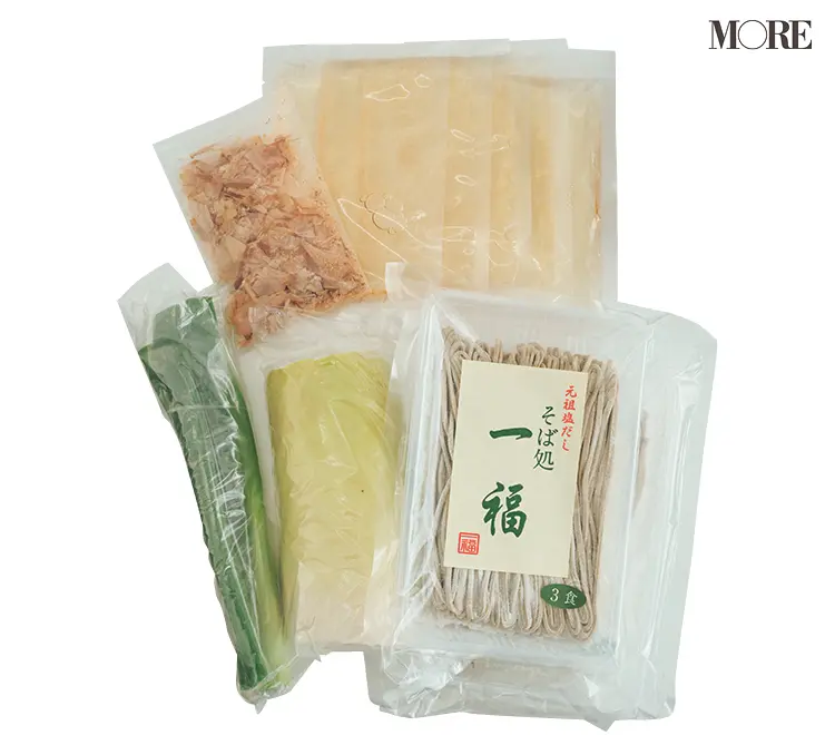 福井県のおすすめお取り寄せグルメ「そば処 一福」の塩だしおろしそば、材料。