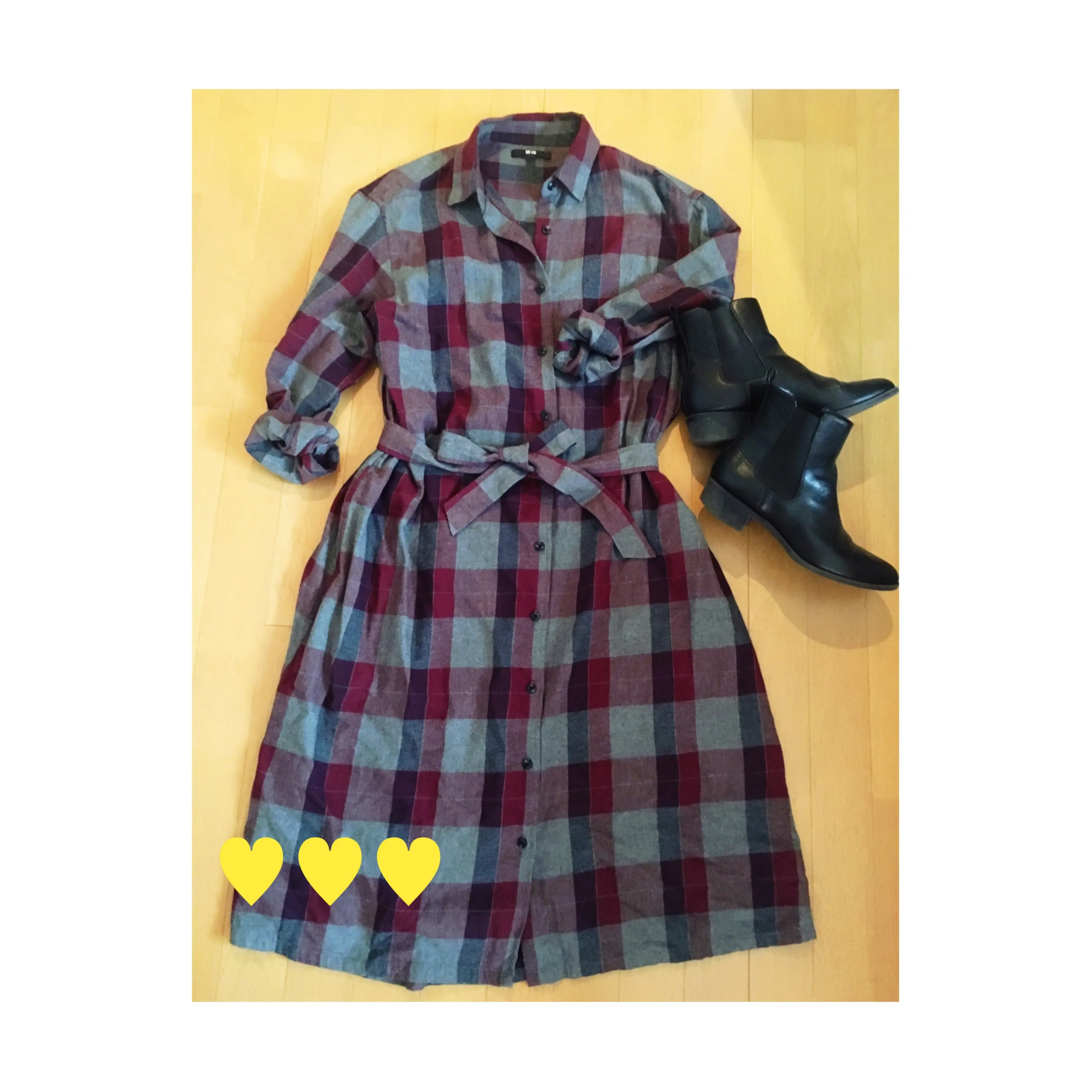 《着回し3WAY★》【UNIQLO】今年もグッと頼りになる☺︎フランネルチェックシャツワンピース❤️_3