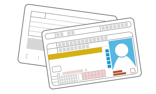 運転免許証のイラスト