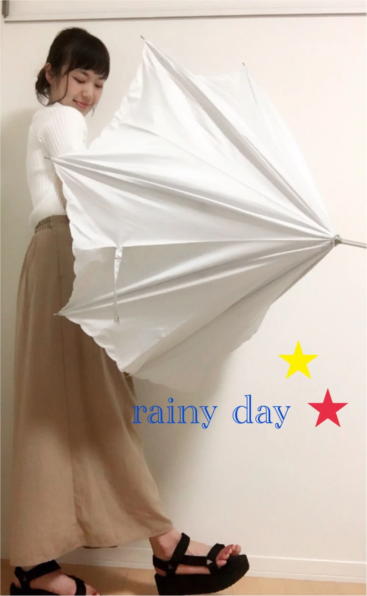 ★夕方は雨が止む?!わからない日の雨の日コーデ☺︎_1