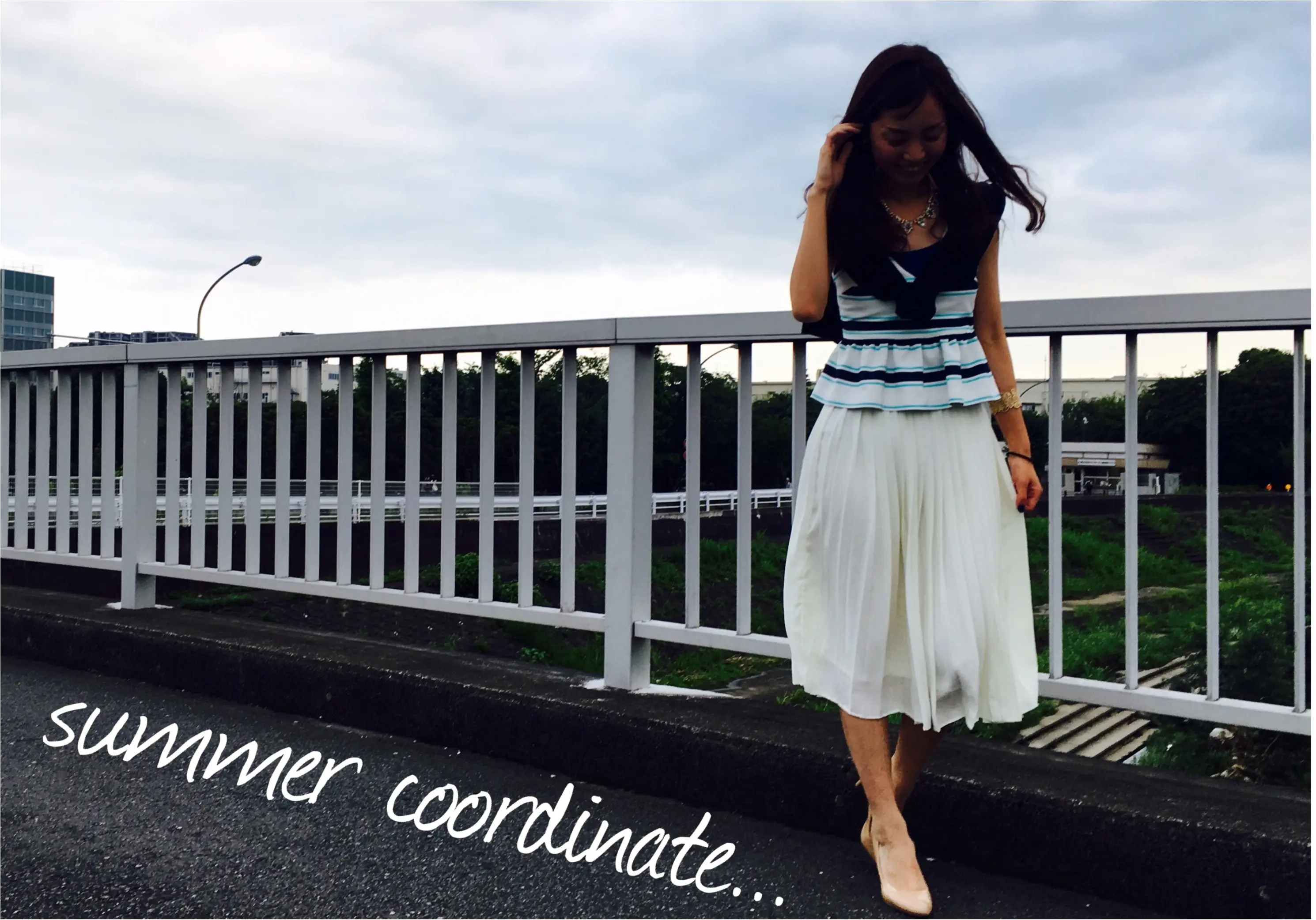 ▶▶<ZARA>の夏色ボーダービスチェでSUMMERコーデ【はるな】_1
