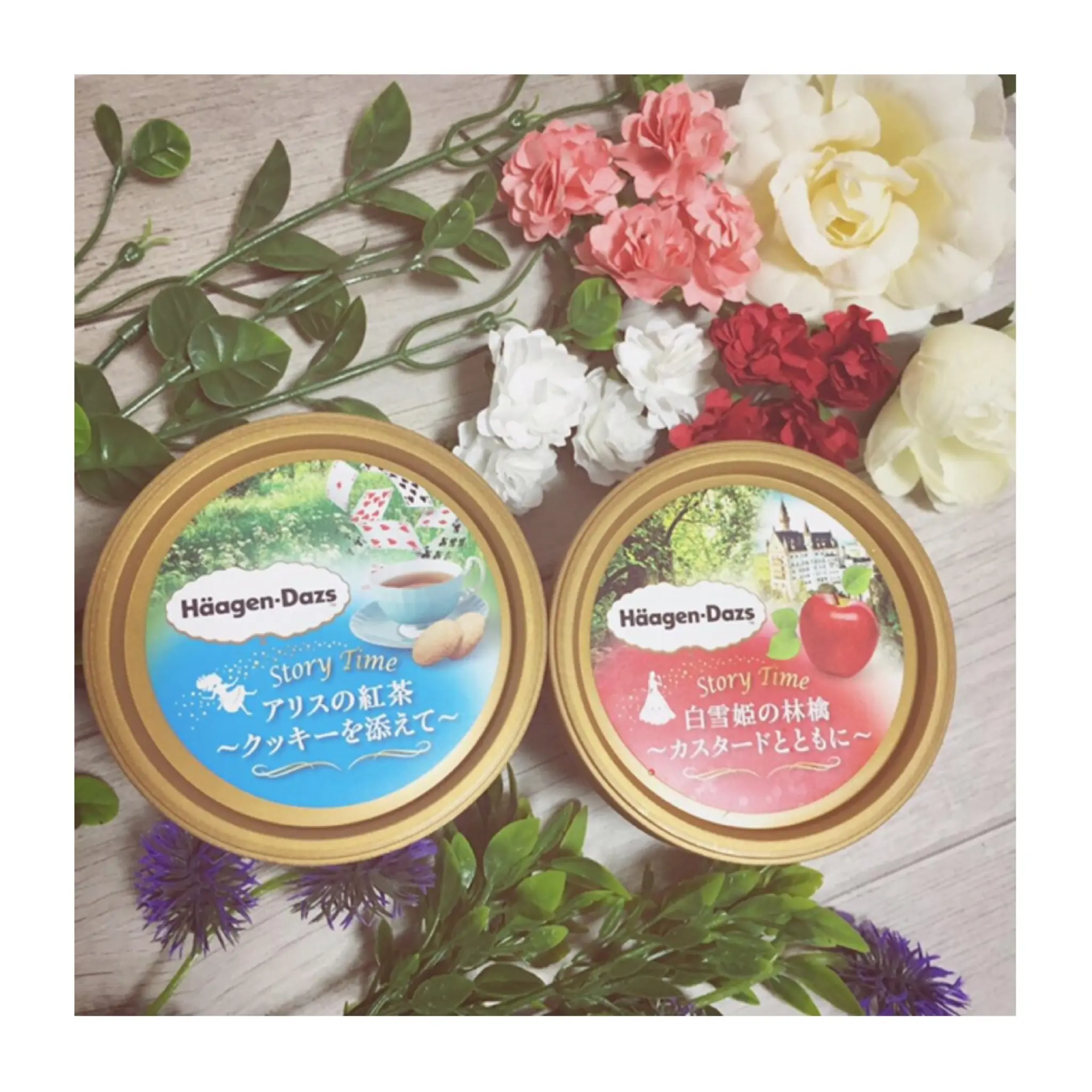 《本日10/2発売!》【ハーゲンダッツ】新作は童話がモチーフ❤️ストーリータイム"アリスの紅茶"と"白雪姫の林檎"がかわいすぎる!_1
