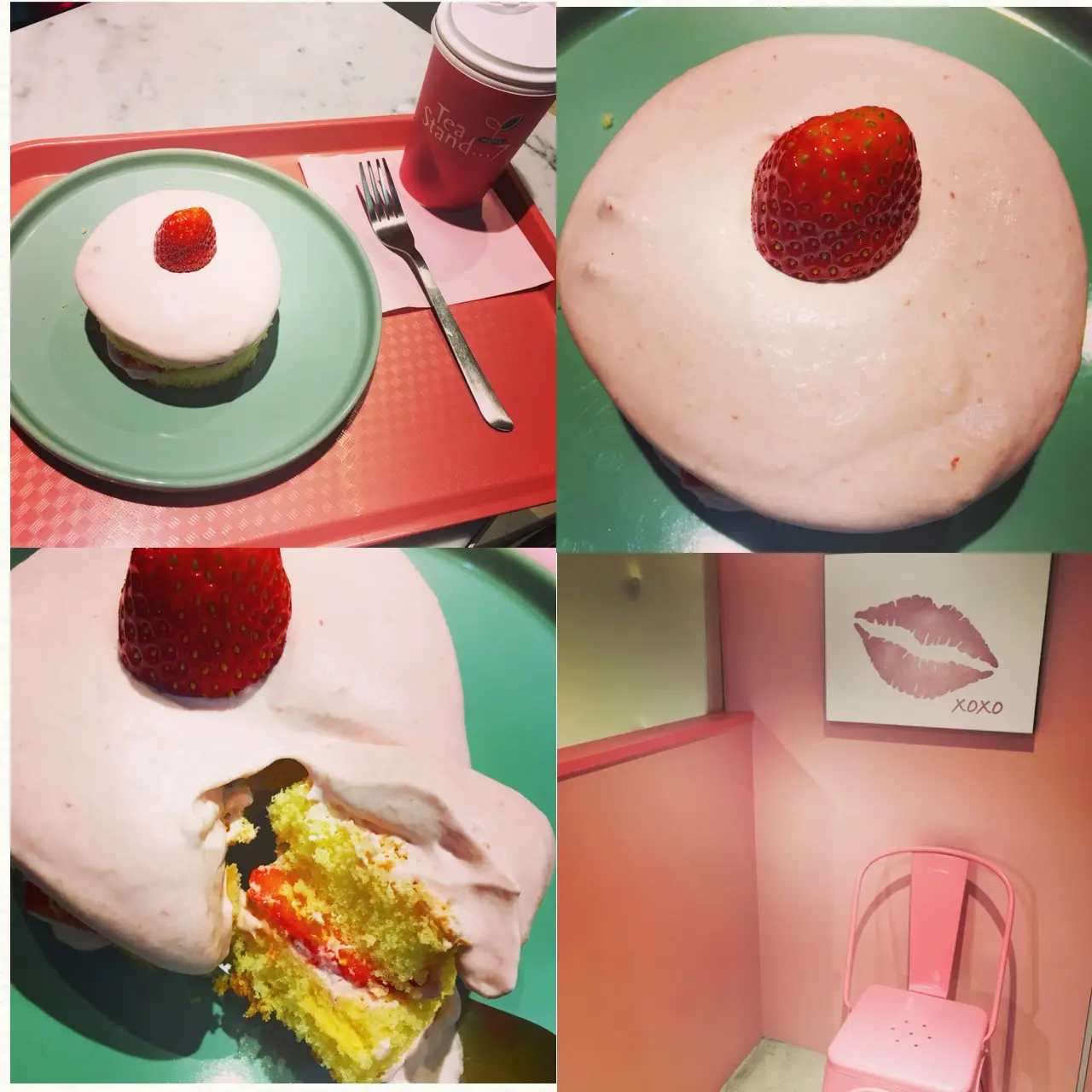 ピンク尽くしのキュートなカフェ"Tea Stand 7"へ乙女のクリスマスケーキ食べに行ってきました!♡_4
