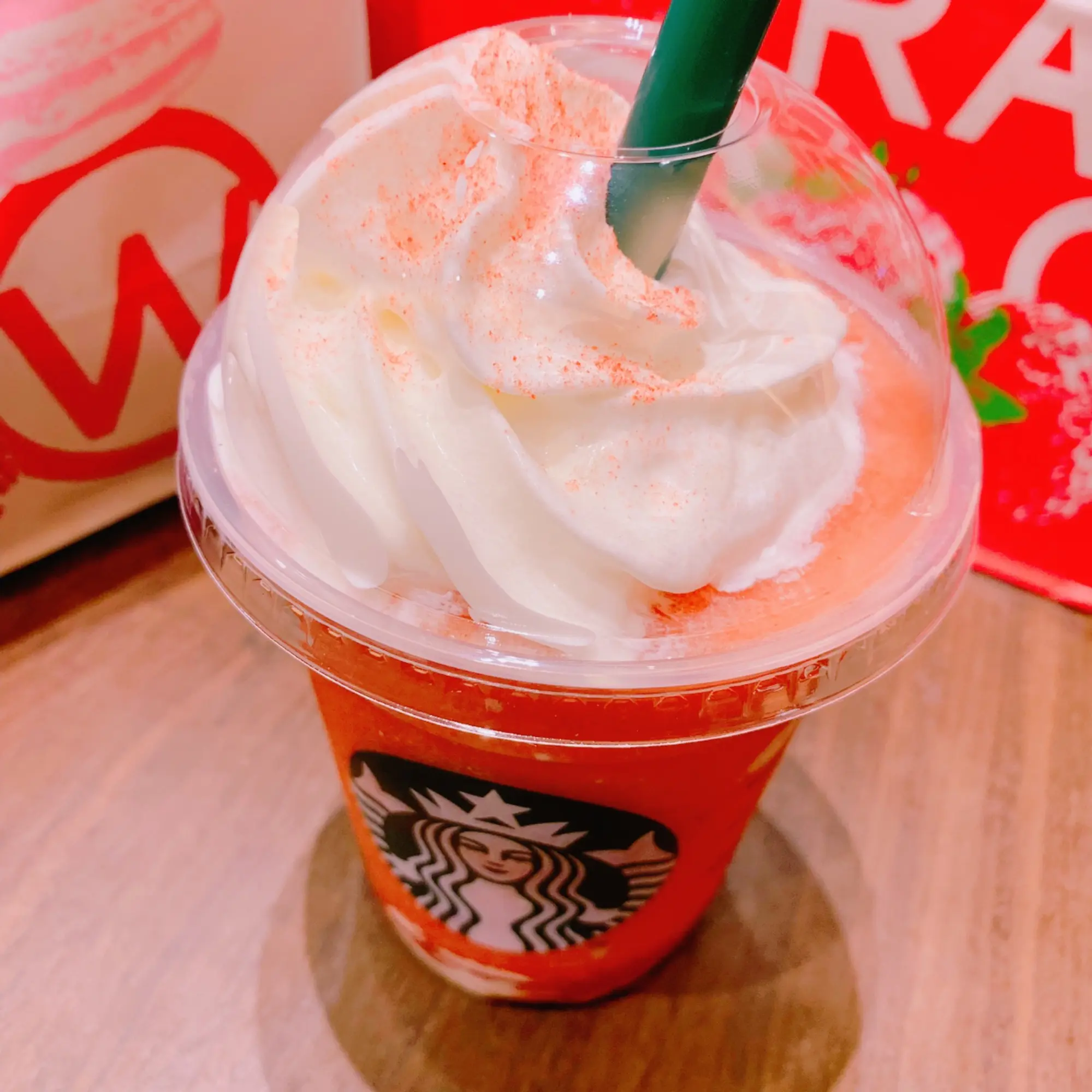 《4/11発売❤️》ショッパーもふたご⁈【スタバ】#ストロベリーベリーマッチフラペチーノ☻_3