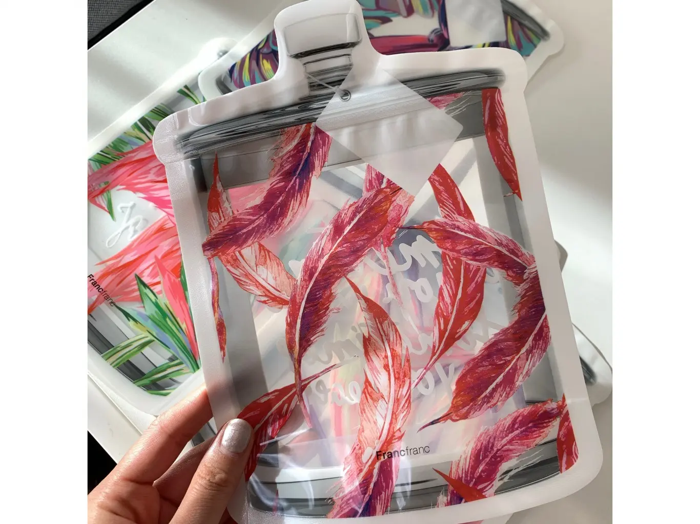 【柄付きジップバッグ】Francfrancで発見☆4枚セットで¥200+税!お菓子やアクセサリーなど持ち運びに便利_3