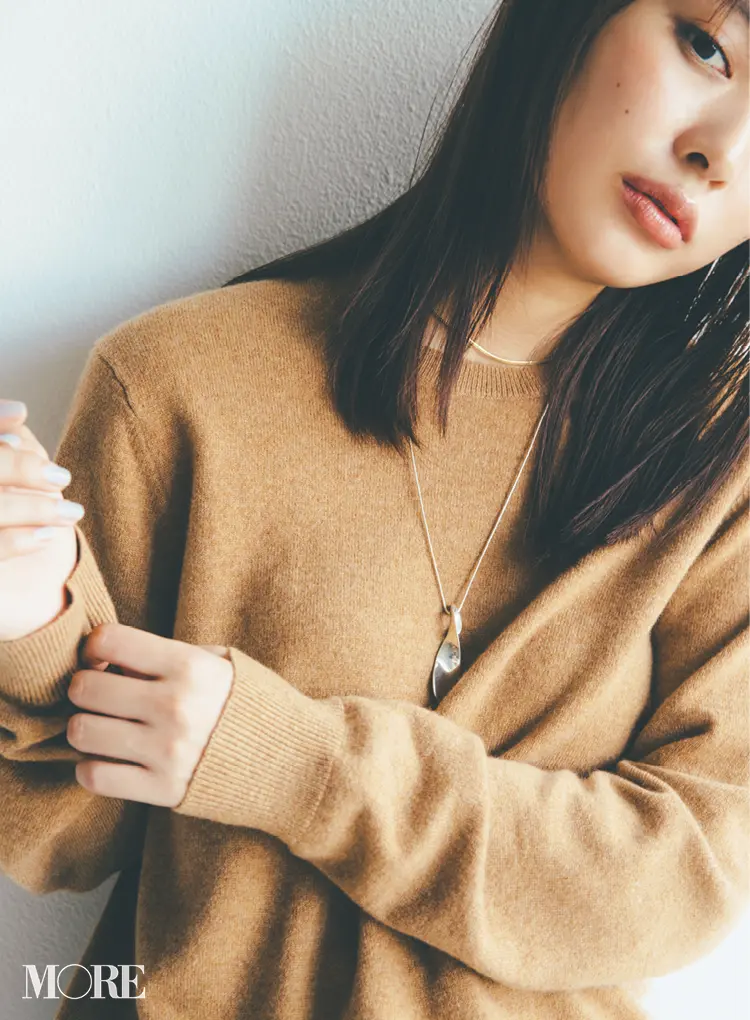 内田理央が着るメンズのUNIQLO