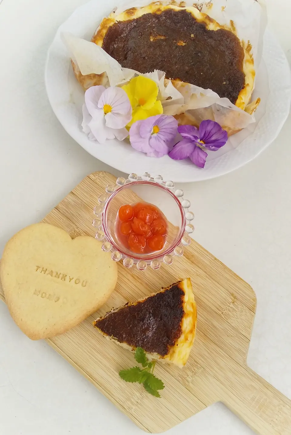 《happyおうちカフェ》バスクチーズケーキにスタンプクッキーで楽しくカフェ気分を_1