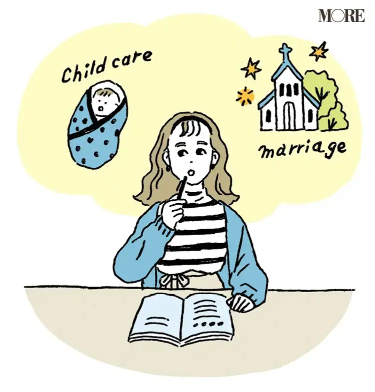 お金のプランをノートに書く女性