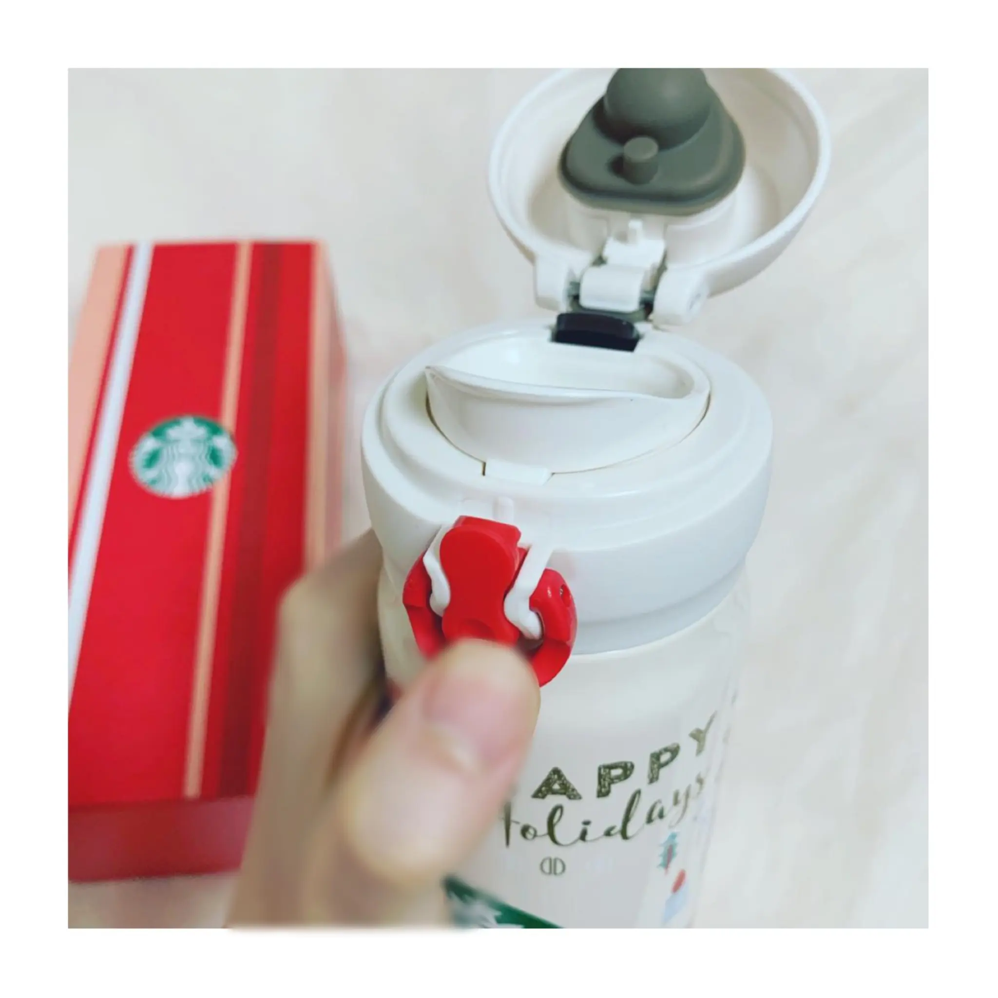 《保温•保冷機能が抜群❤️》【スタバ】クリスマスモチーフのステンレスボトルが可愛くて優秀☻!_3