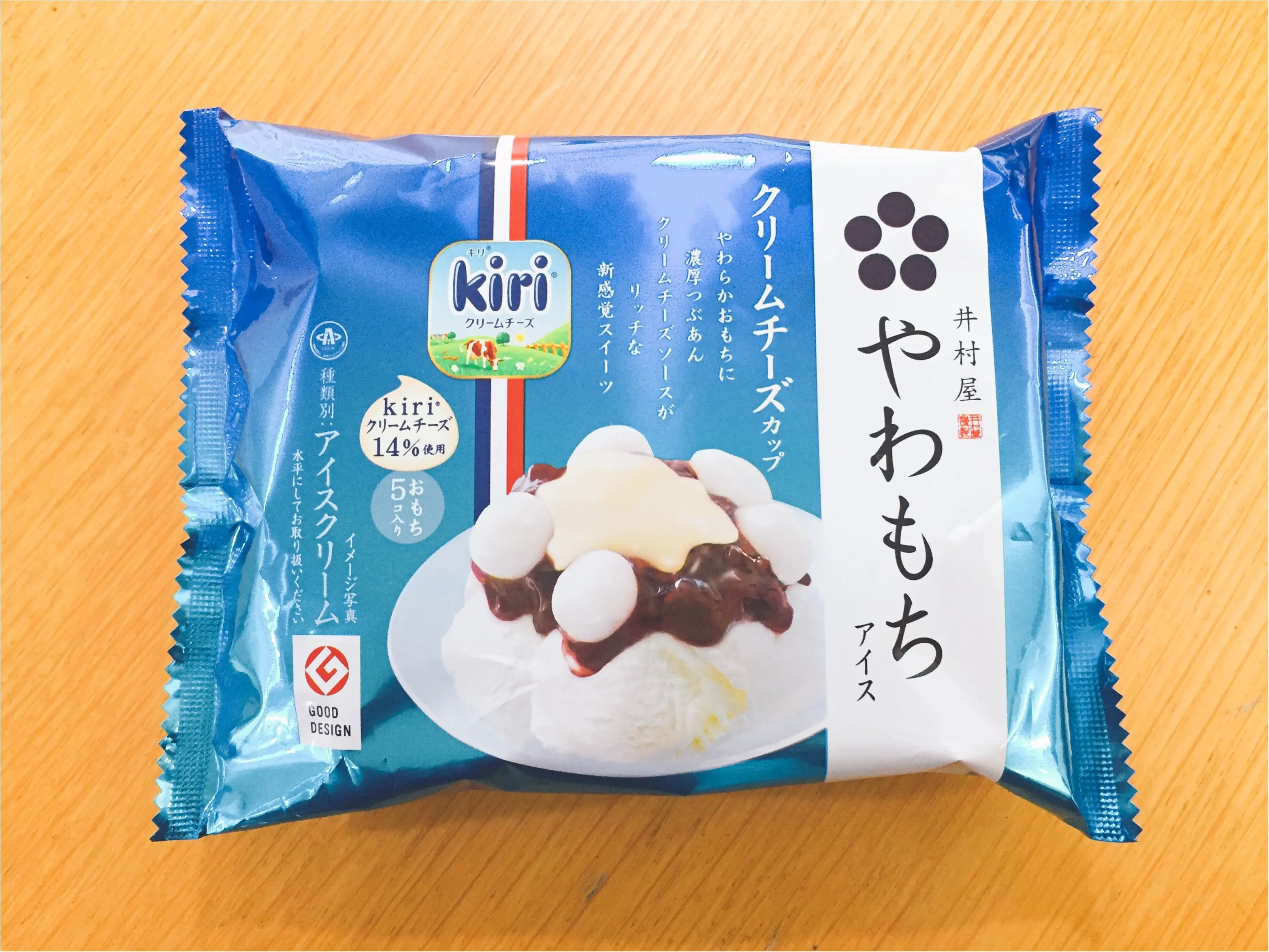 《冬アイス》『やわもちアイス』×『kiriクリームチーズ』のコラボアイスを発見♡*_1