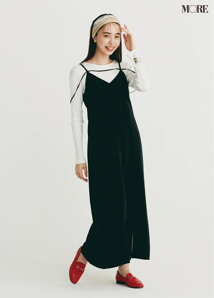 MOREモデル井桁弘恵が、“エシカル”をコンセプトにしたブランド『COXCO(ココ)』を着用した様子