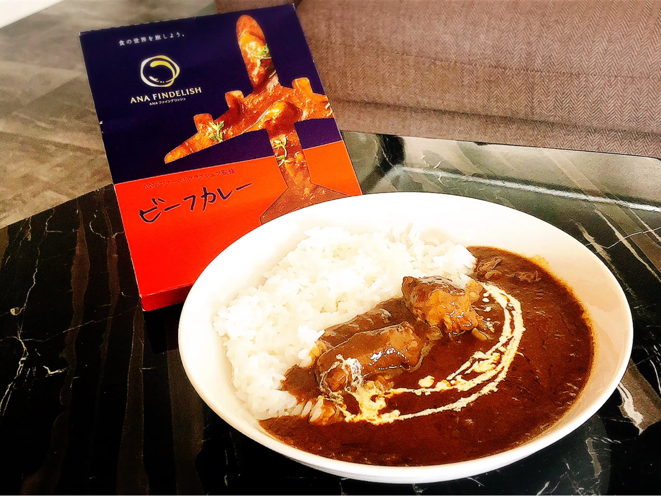 【自宅で機内食気分♩】ANAファーストクラスシェフ監修のビーフカレーを購入してみました♩_1