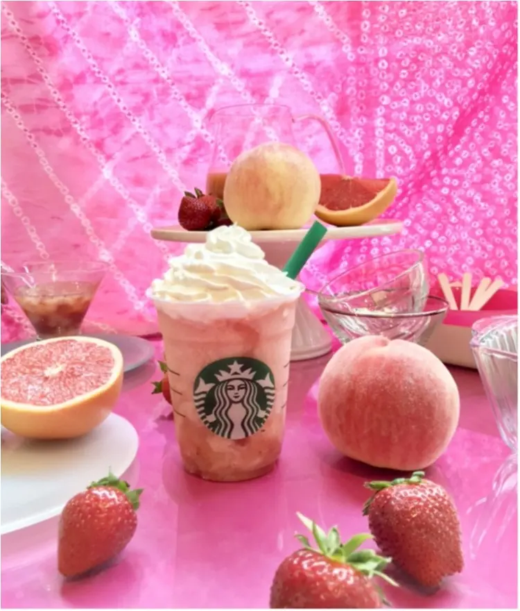 スタバ,スターバックス,新作,メニュー,ピーチピンクフルーツフラペチーノ