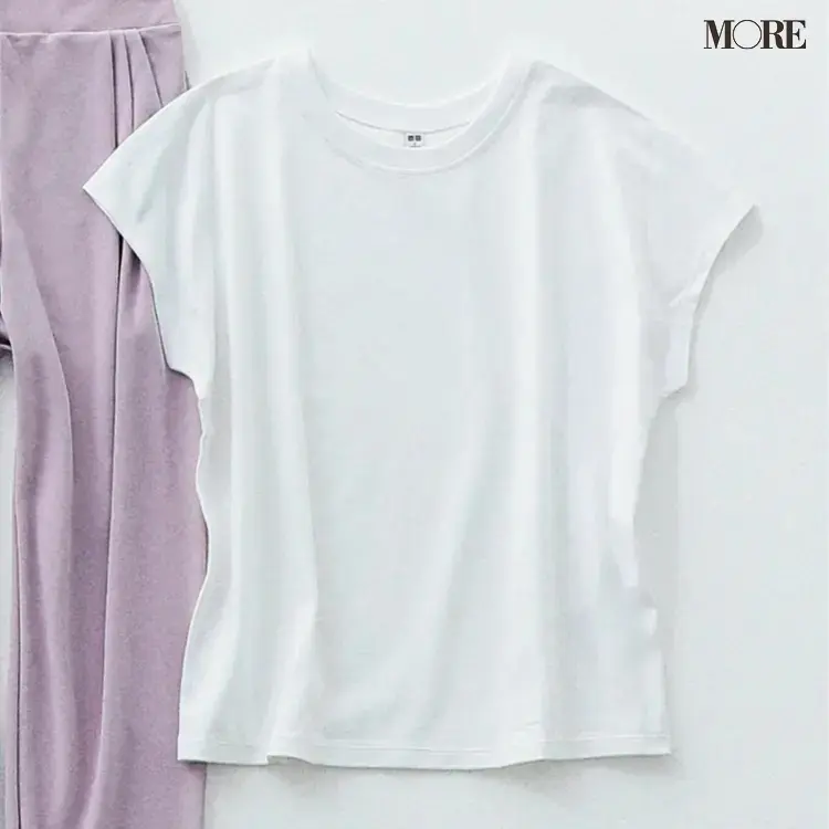 ユニクロの着痩せするTシャツ