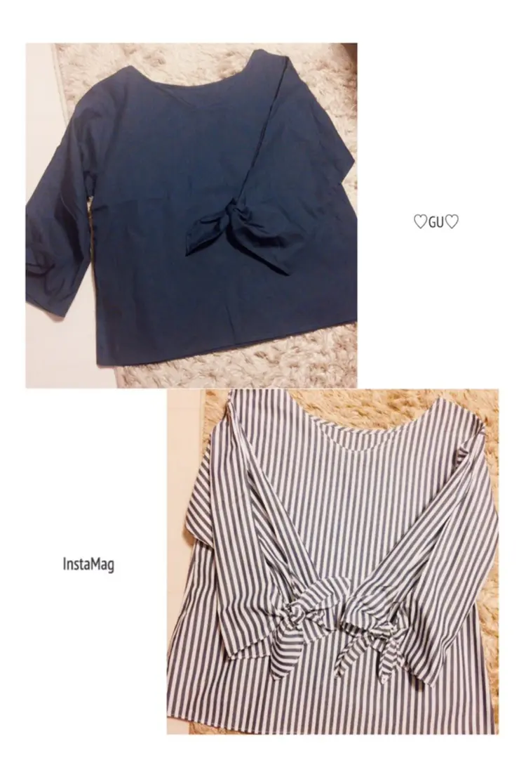 ♡イロチ買いしちゃいました!【GU】のリボン袖ブラウスが可愛すぎる♡_1