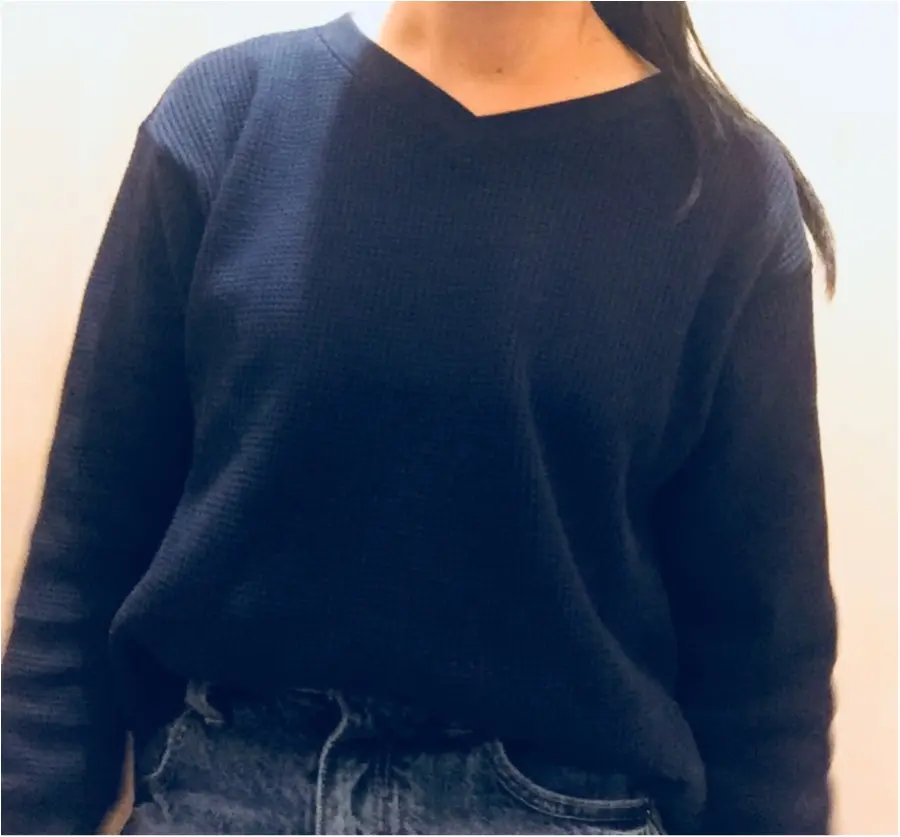 【UNIQLO】初売りでGETした《ワッフルVネックT》が可愛い❤︎早速コーディネートを組んでみました^^_2