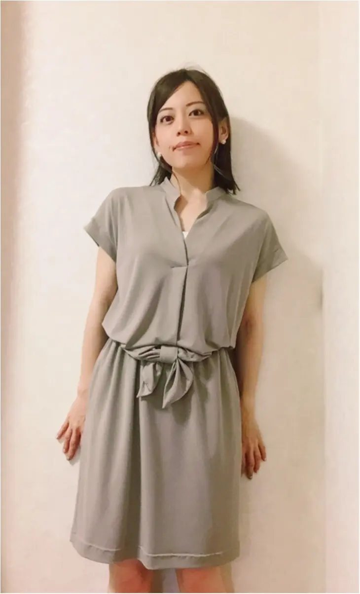 秋まで使える♡【とろみ素材】と【ベージュ】の今年らしいワンピースをセールでget❤︎_2