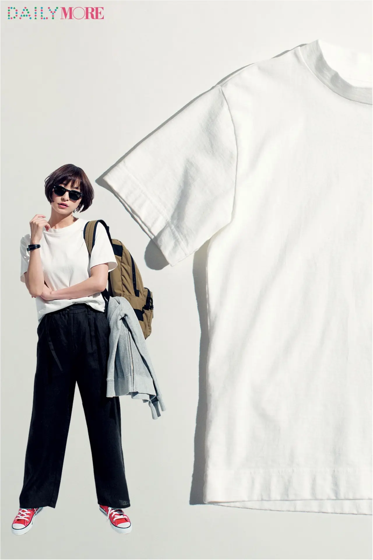 篠田麻里子がこだわる白tシャツ講座 Mhl オーラリーの肉厚t編 ファッション コーディネート 20代 Daily More