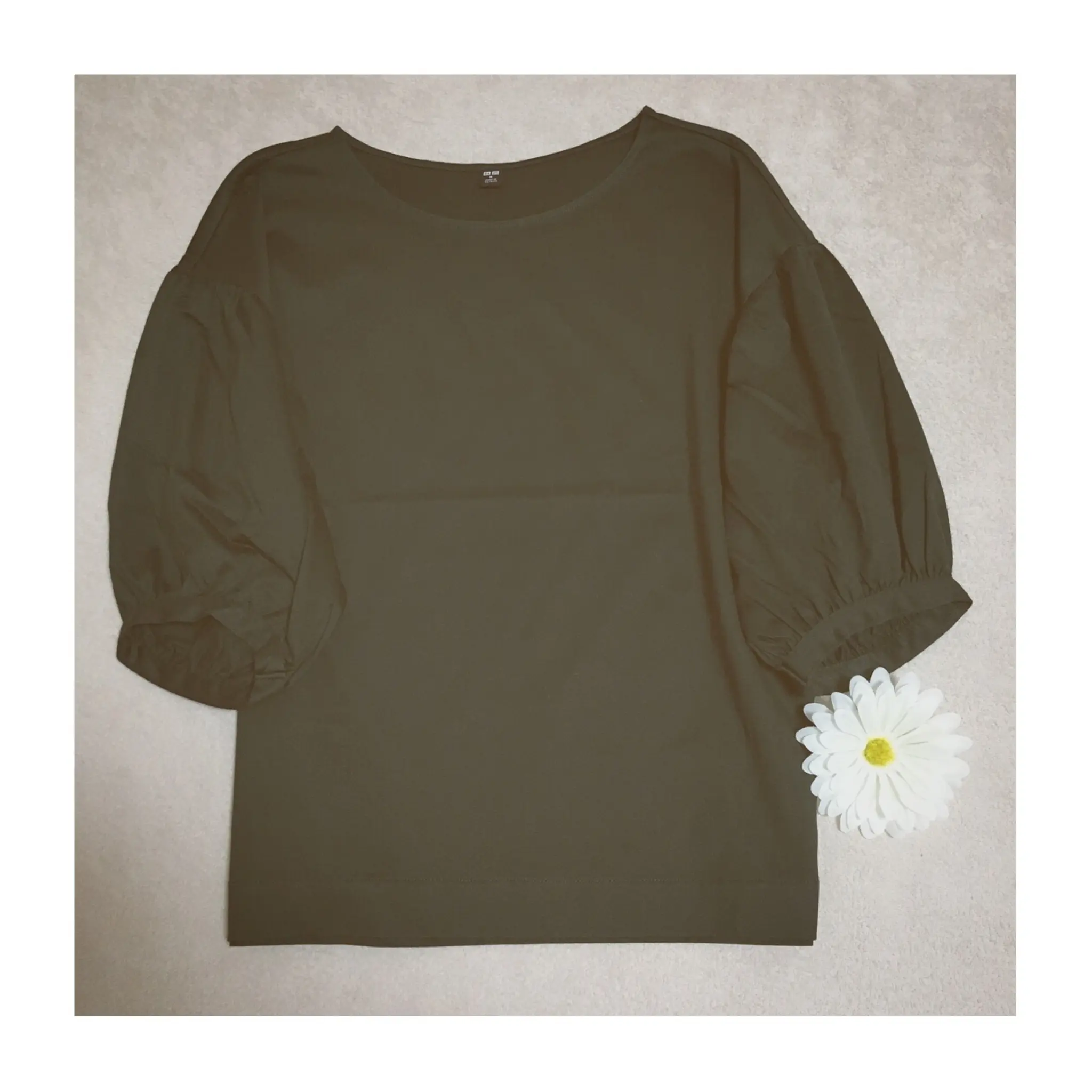 《9/13まで期間限定¥990+税❤️》【UNIQLO】マーセライズコットンギャザースリーブTが使える!☻_1
