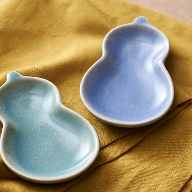 オーサムストアの人気和食器「小皿 『Hyoutan』 ブルー/グリーン」