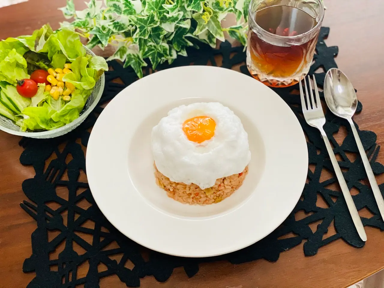 【おうちごはん】アレンジ無限大!オムライス風《エッグインクラウド》を作ってみた♡_3