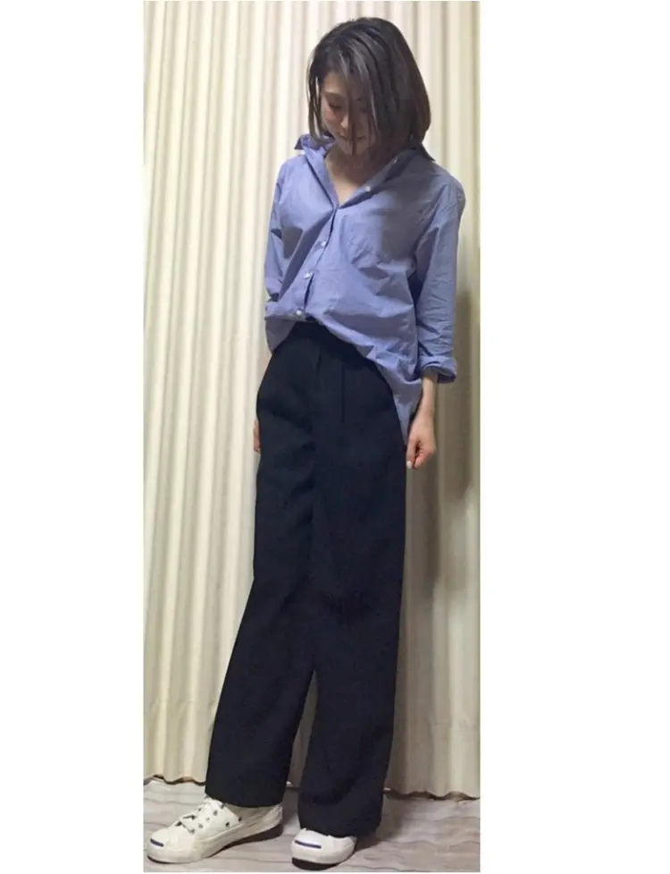 Coordinate...ビックシルエットシャツとワイドパンツでつくる女性らしい、こなれコーデ☺︎_2