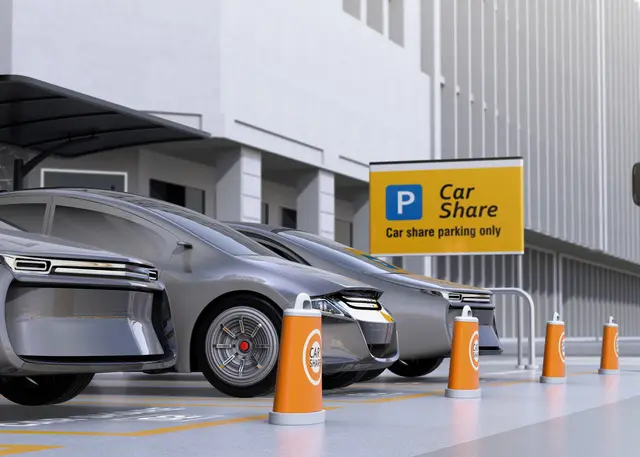 カーシェア、駐車場の様子