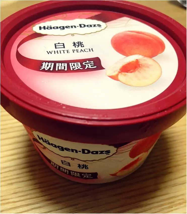 ハーゲンダッツの新作!!白桃を食べました♡_1
