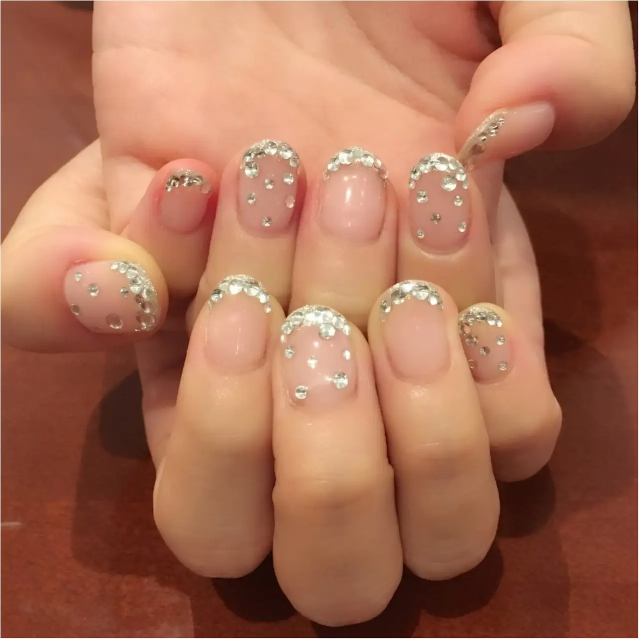 やっぱりキラキラがすき☆スワロフスキーたっぷりネイルが女っぽかわいい!♡_1