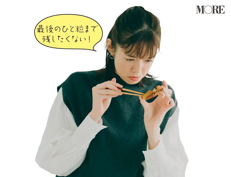 秋田県お取り寄せの川かにみそを食べる佐藤栞里