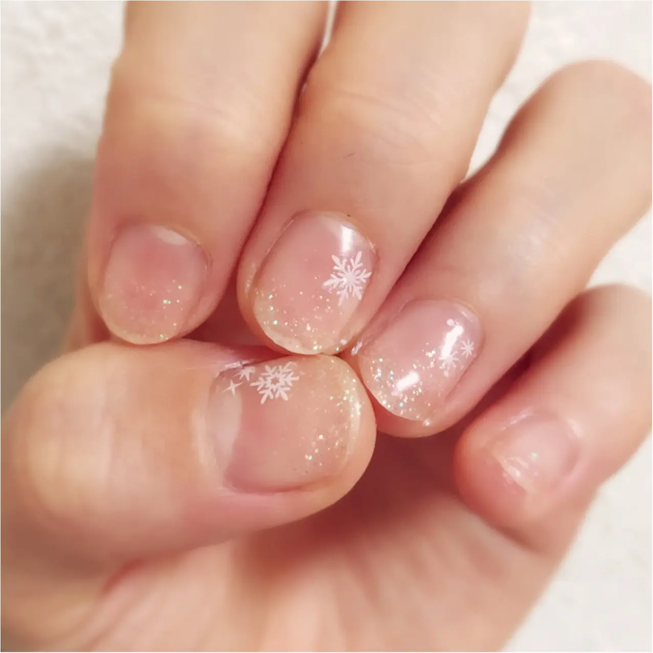 *100均アイテムで簡単♡初雪ネイル*_4
