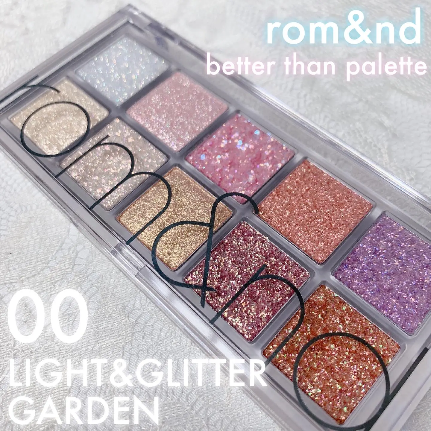 【韓国コスメ】ラメざっくざく!rom&ndの10色アイシャドウパレット_1