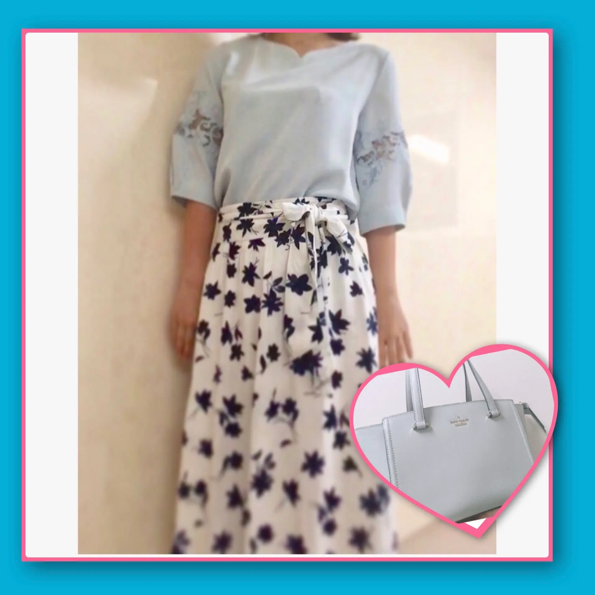 ハートネック♡アナウンサーがよく着用しているTONALのお洋服でツクる水色コーデ★_3