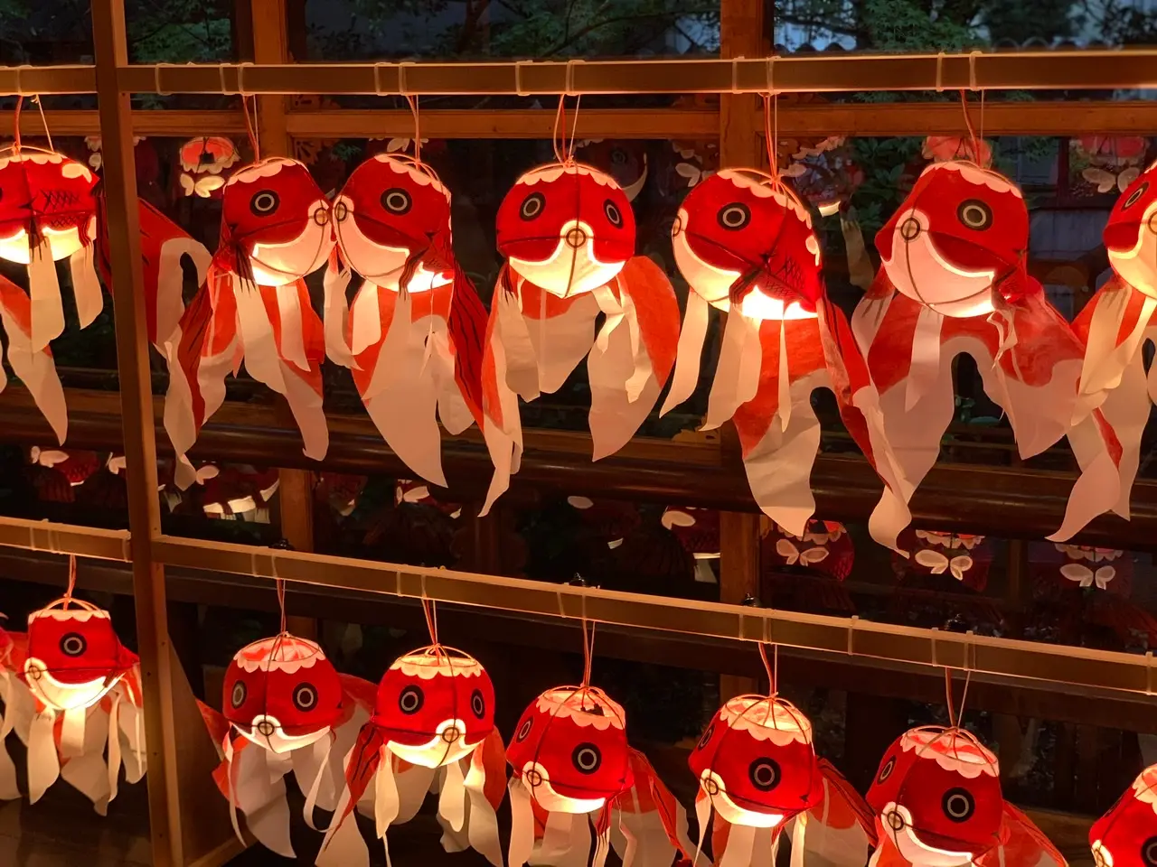 ホテル雅叙園東京の金魚ちょうちん