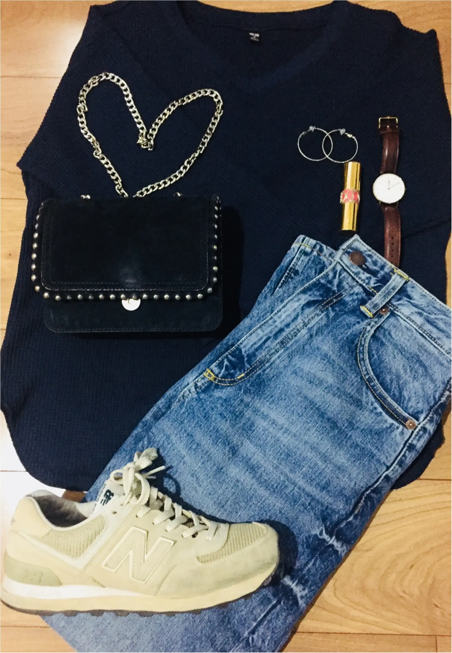 【UNIQLO】初売りでGETした《ワッフルVネックT》が可愛い❤︎早速コーディネートを組んでみました^^_3
