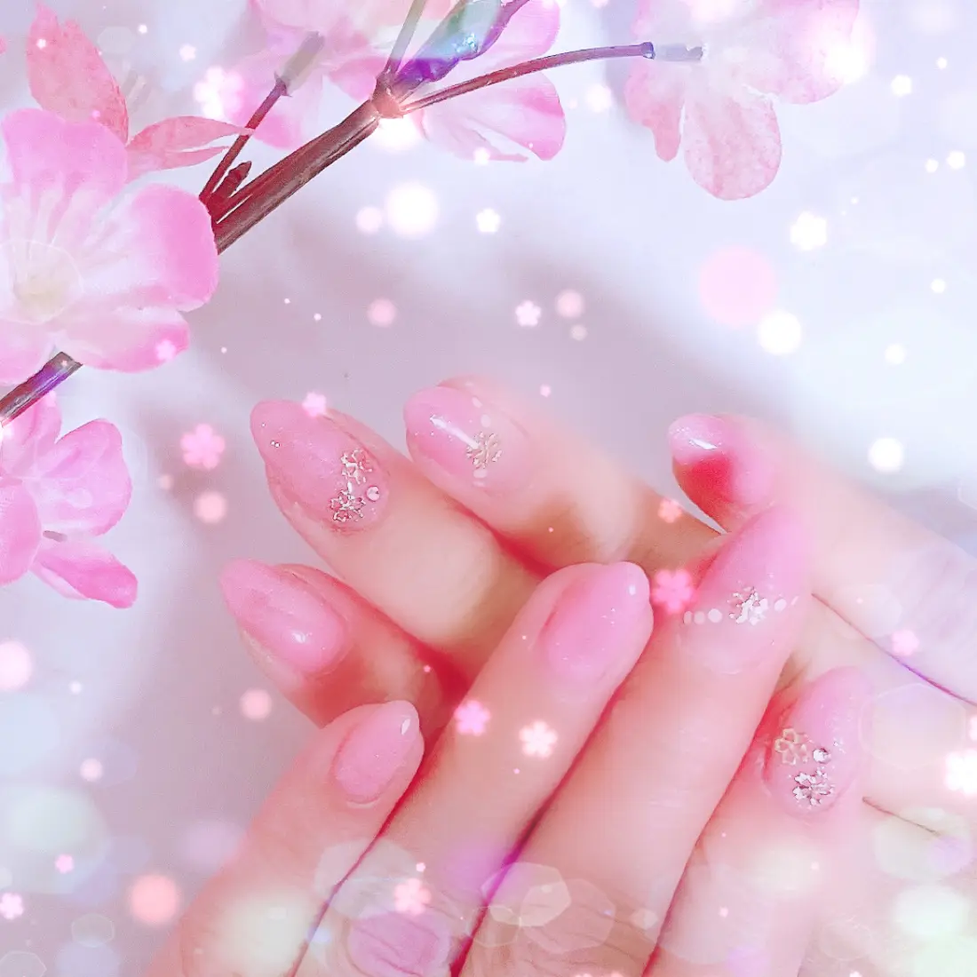 先取り✿ฺ ♡春ネイル♡✿ฺ もうすぐ、春本番ですね。暖かい日も増えてきてなんだか♡ほんわか気分(❁´ω`❁)*✲゚*_4